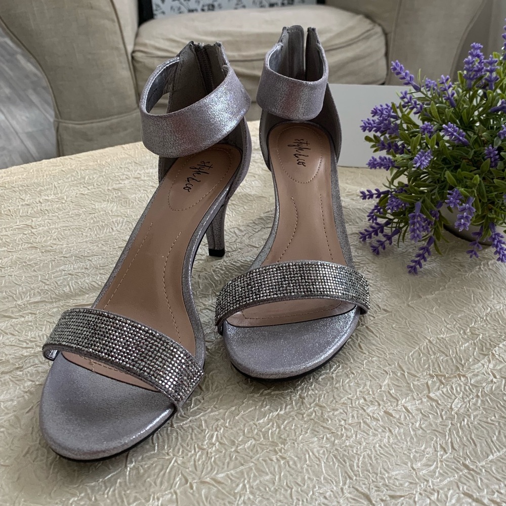 Style & Co evening sandal - gunmetal